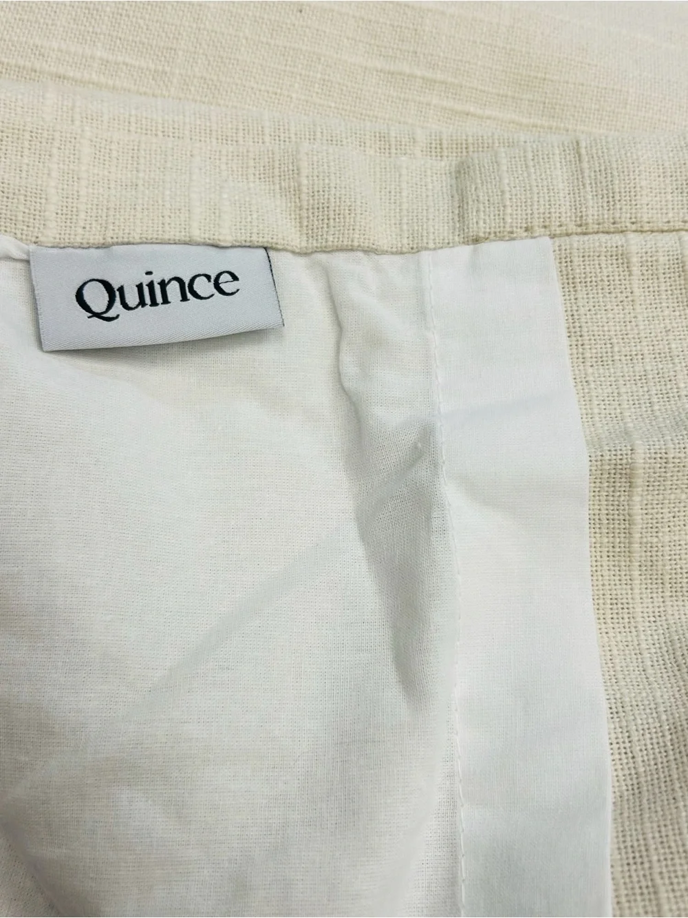 NWT QUINCE Set Of 2 48x84 Cotton Slub Curtains Natural 0120